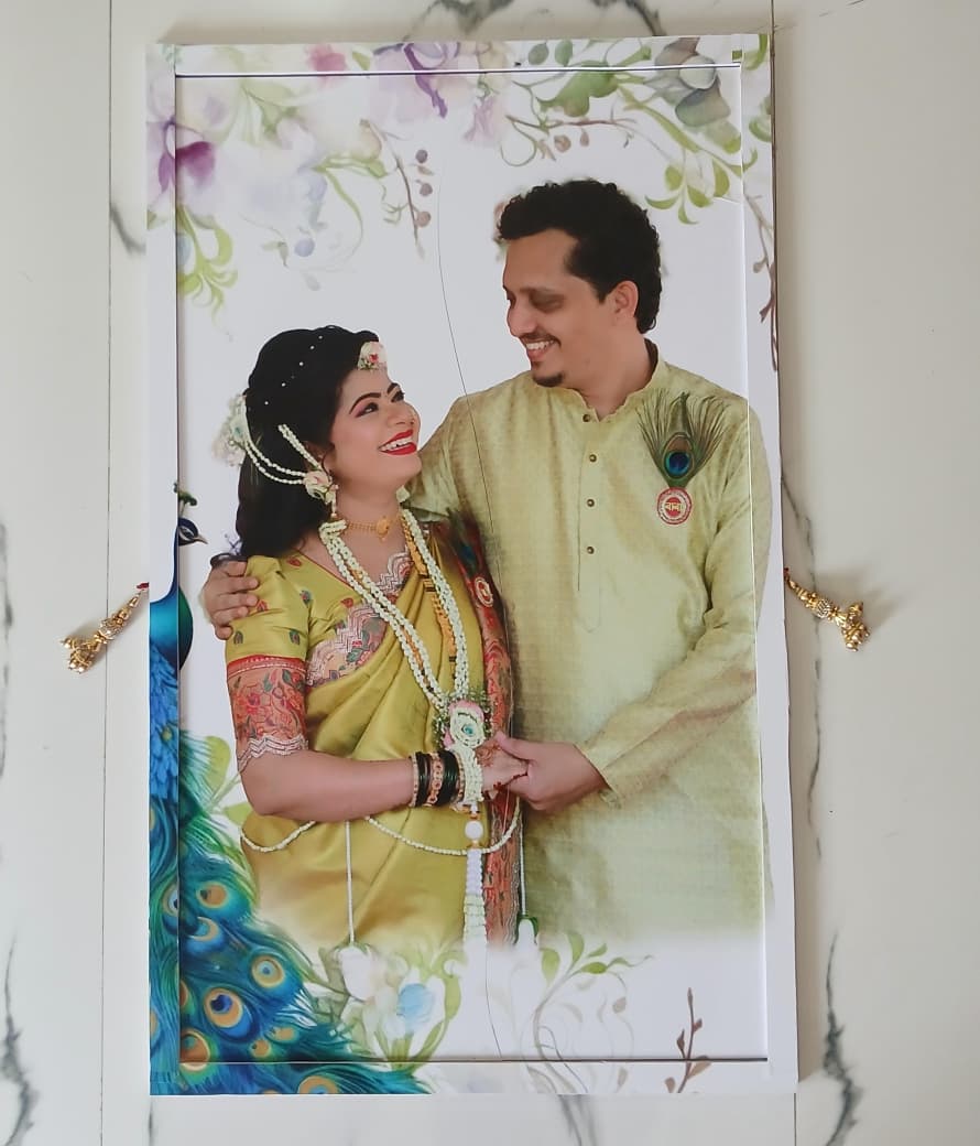 Framed photo on display